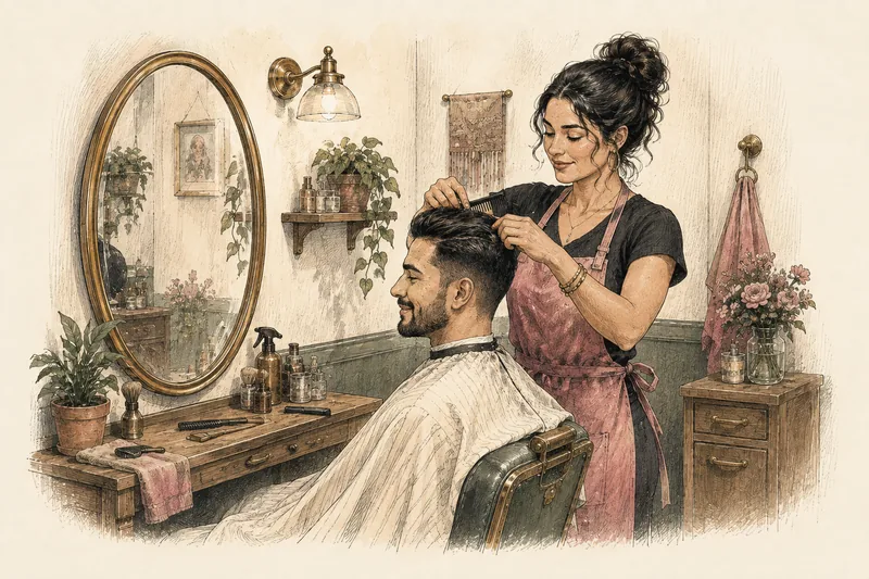 Barberías en un pequeño negocio de belleza