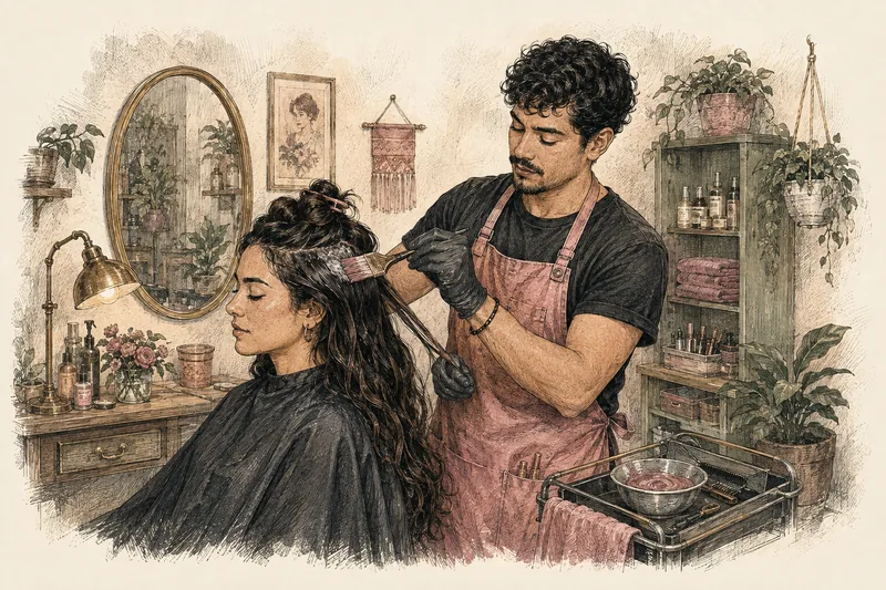Salones de cabello en un pequeño negocio de belleza