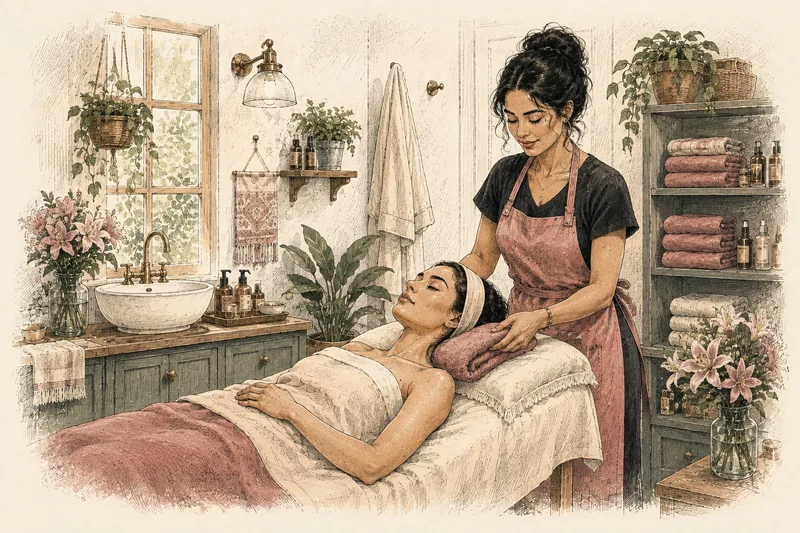 Cuidado y spa en un pequeño negocio de belleza